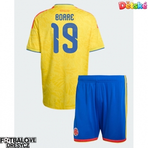 Kolumbie Rafael Santos Borre #19 Dětské Domácí dres komplet MS 2026 Krátký Rukáv (+ trenýrky)